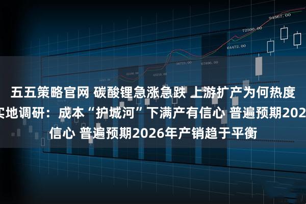 五五策略官网 碳酸锂急涨急跌 上游扩产为何热度不减？每经记者实地调研：成本“护城河”下满产有信心 普遍预期2026年产销趋于平衡